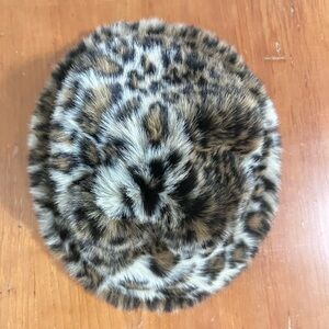 Preston & York Leopard Print Faux Fur Hat